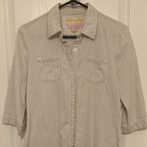 Ladies striped button down